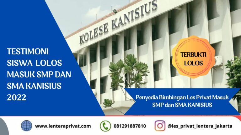 Tes Masuk SMP SMA Kanisius
