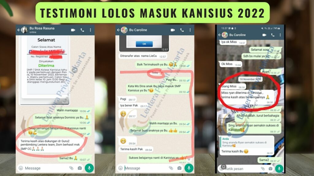 Tes Masuk SMP SMA Kanisius