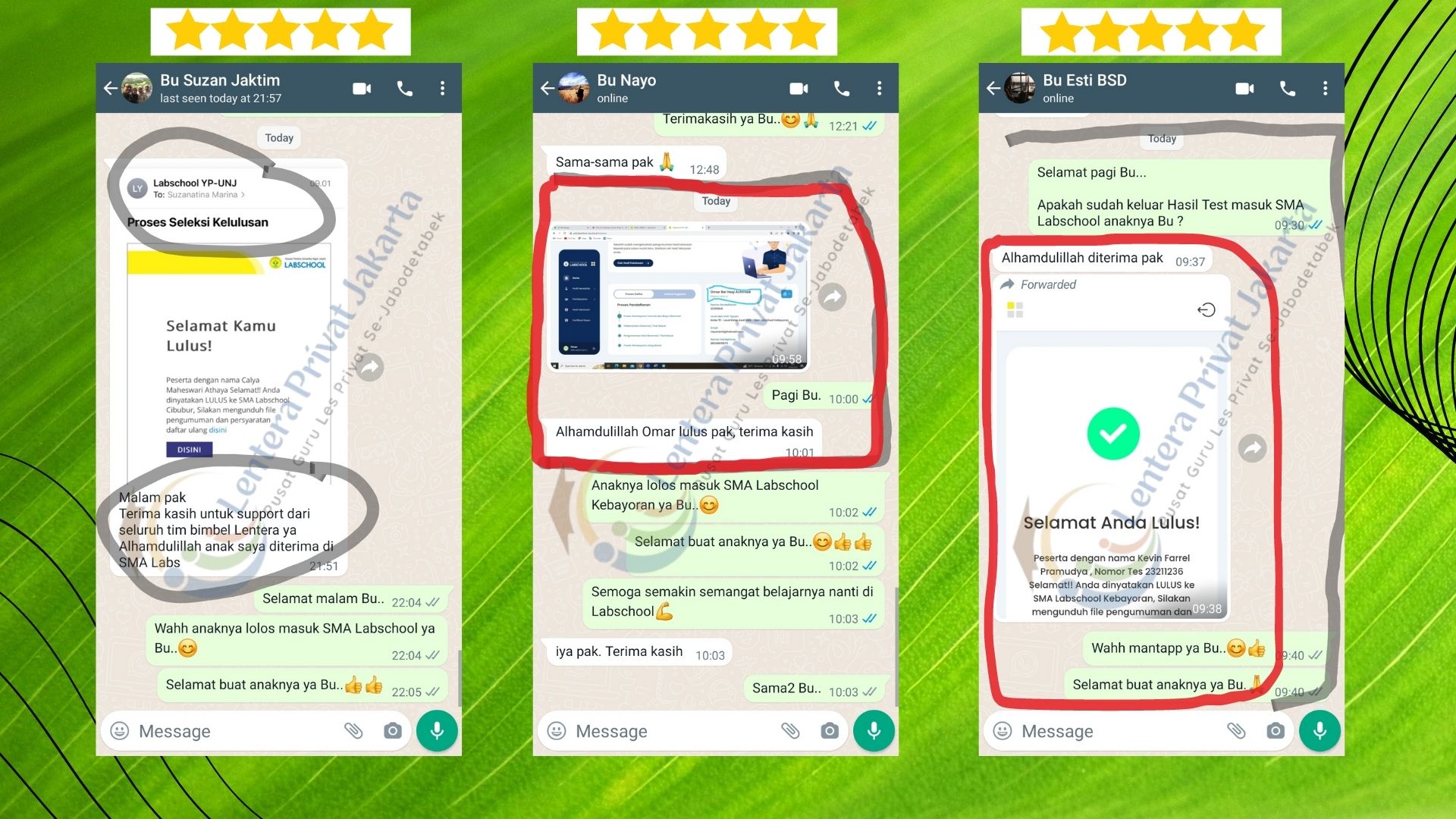 Tes Masuk SMP dan SMA Labschool