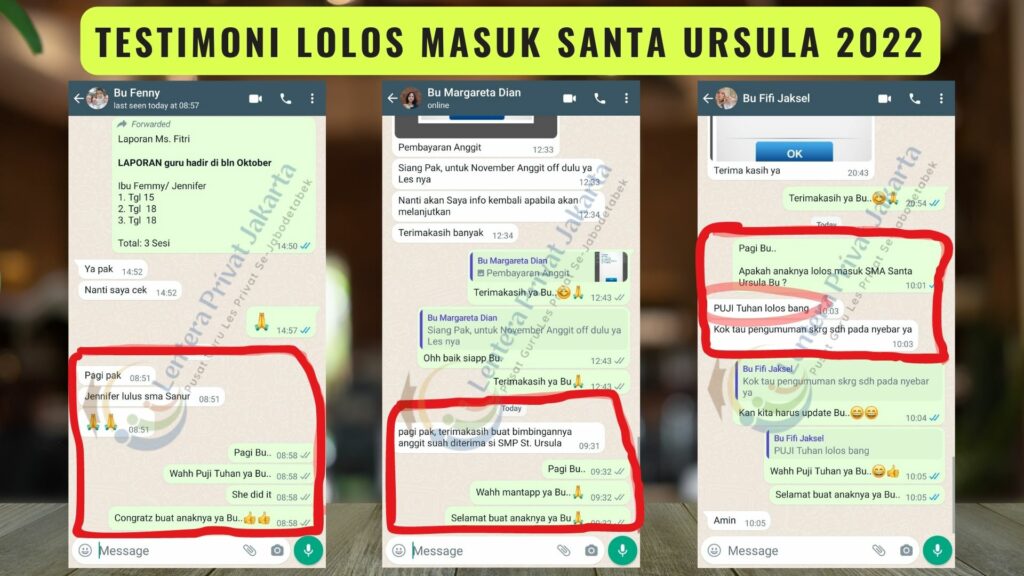 Tes masuk SMP SMA Santa Ursula