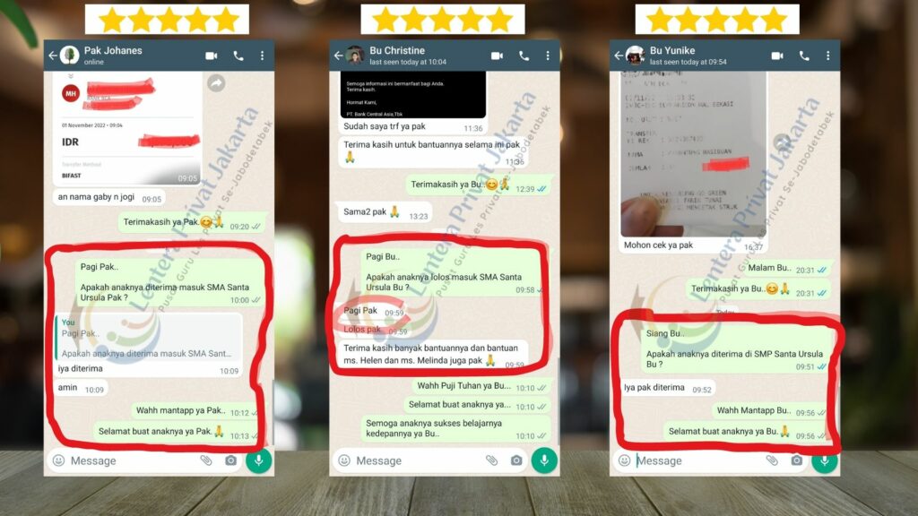 Tes masuk SMP SMA Santa Ursula